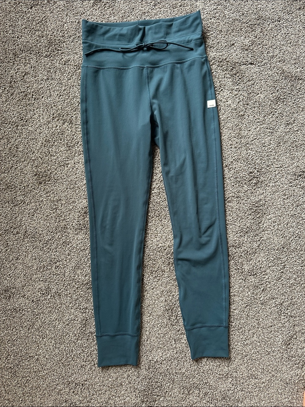 Vuori Teal Drawstring High-Waist Leggings